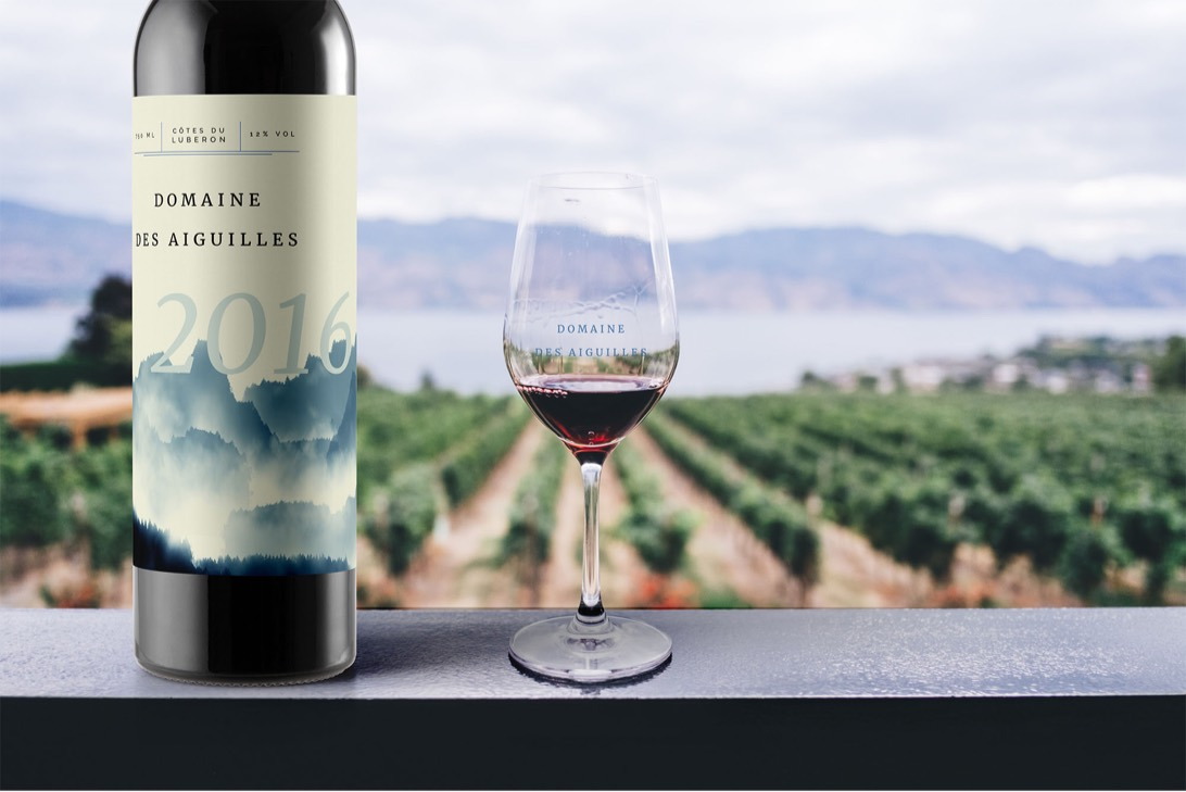 Domaine des Aiguilles brand application 1