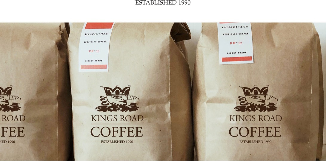 Kings Road Café brand application 1