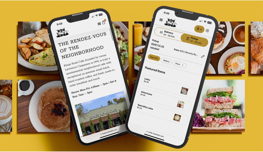 Kings Road Café brand application 7