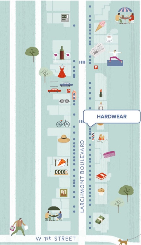 Larchmont Village brand application 2