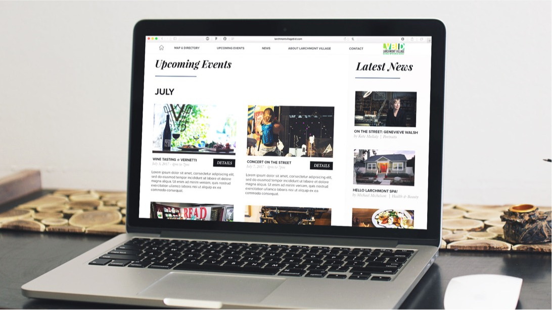 Larchmont Village brand application 8