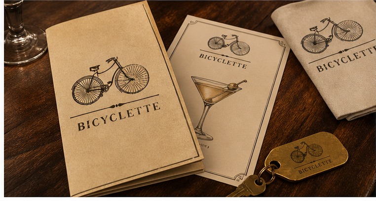 Bicyclette identity applied to a new brand touchpoint