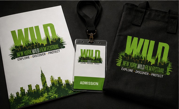 NYC Wild Film Festival identity applied to a new brand touchpoint