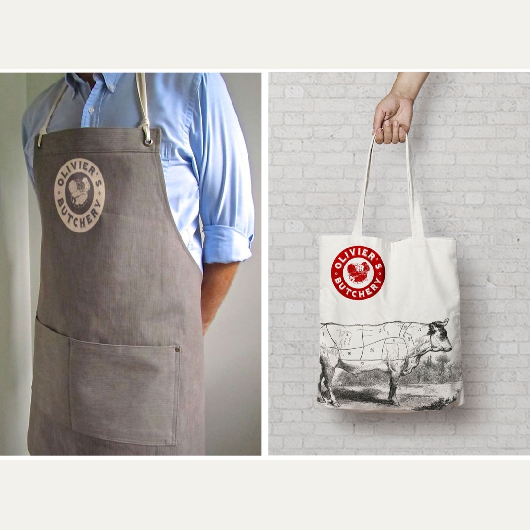 Original Olivier’s Butchery apron and market tote